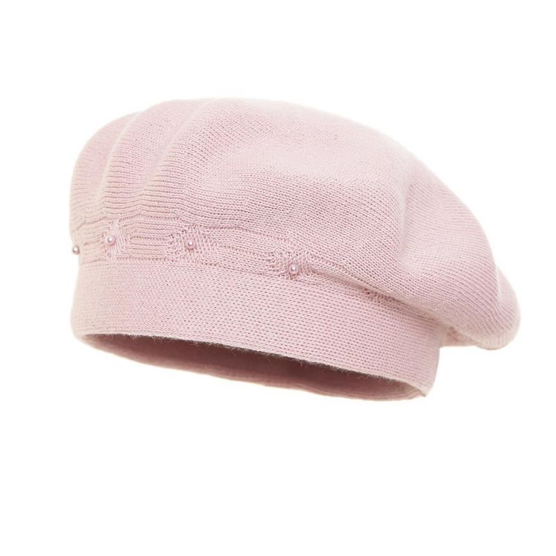 Beret damski Vega Pudrowy róż