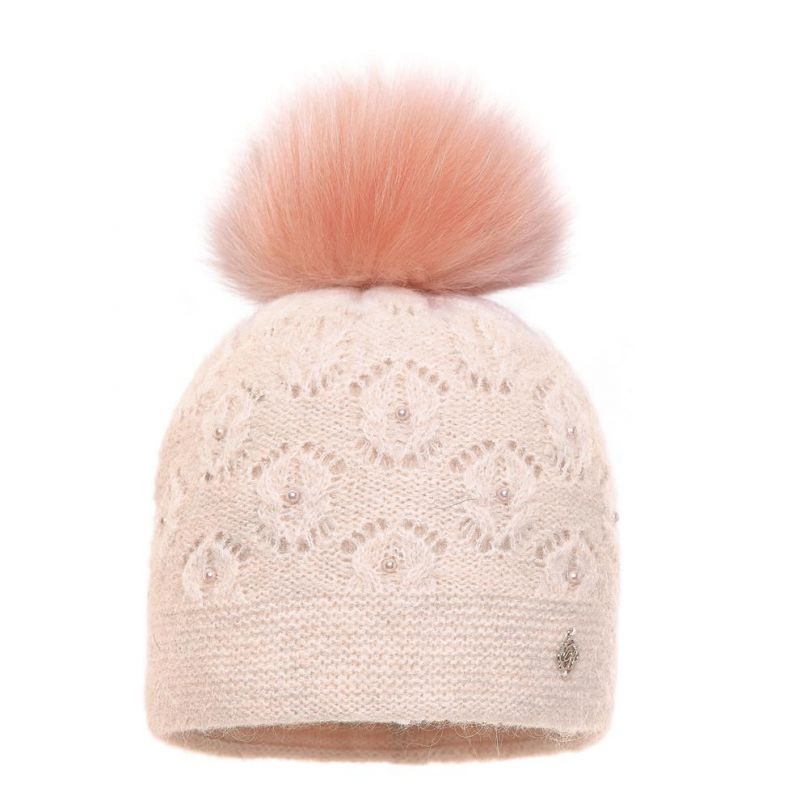 Czapka damska Negra Pudrowy róż