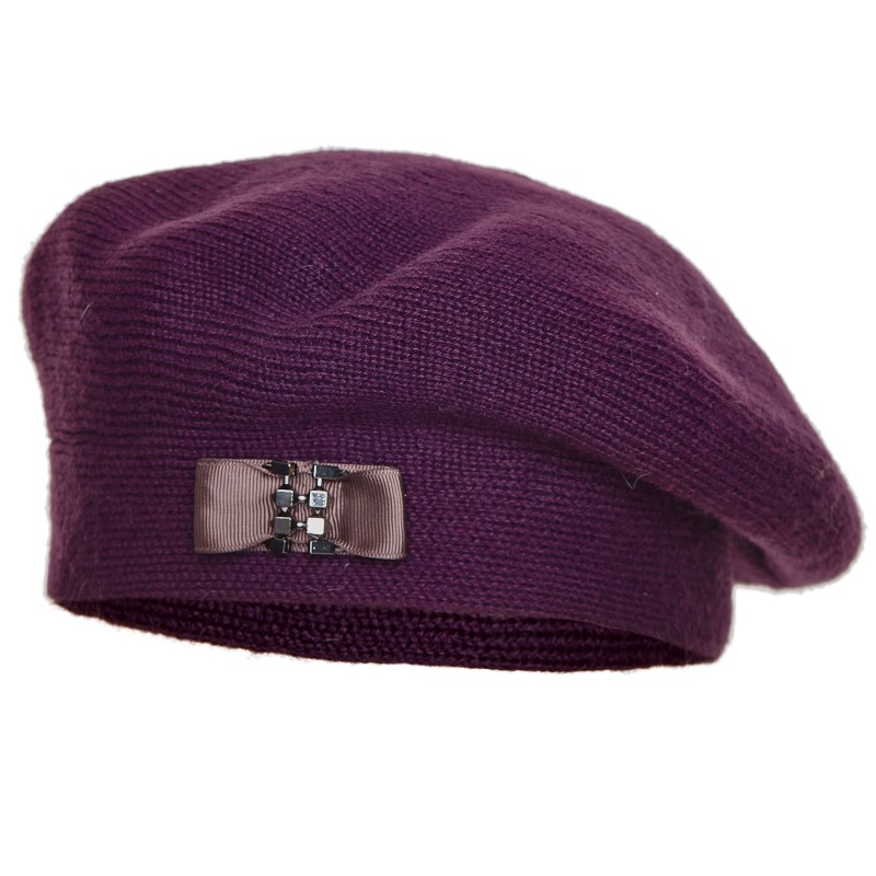 Beret damski Tessa Śliwka