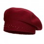 Beret damski Alma Bordo