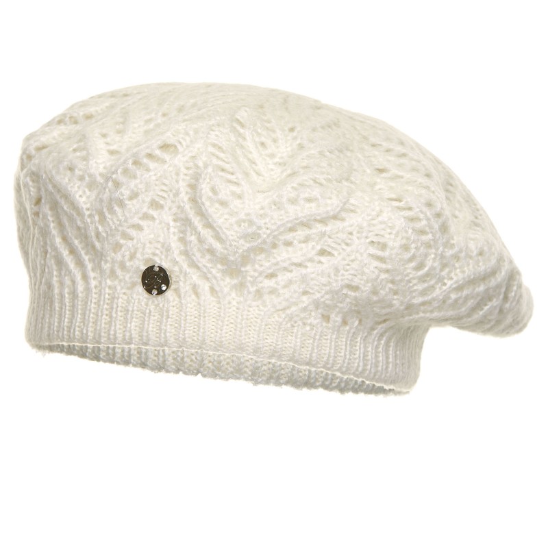 Beret damski Dominica Ecru