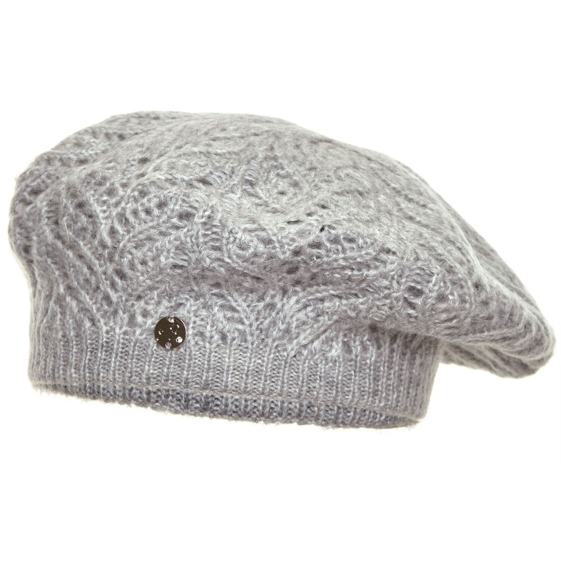 Beret damski Dominica Jasny szary