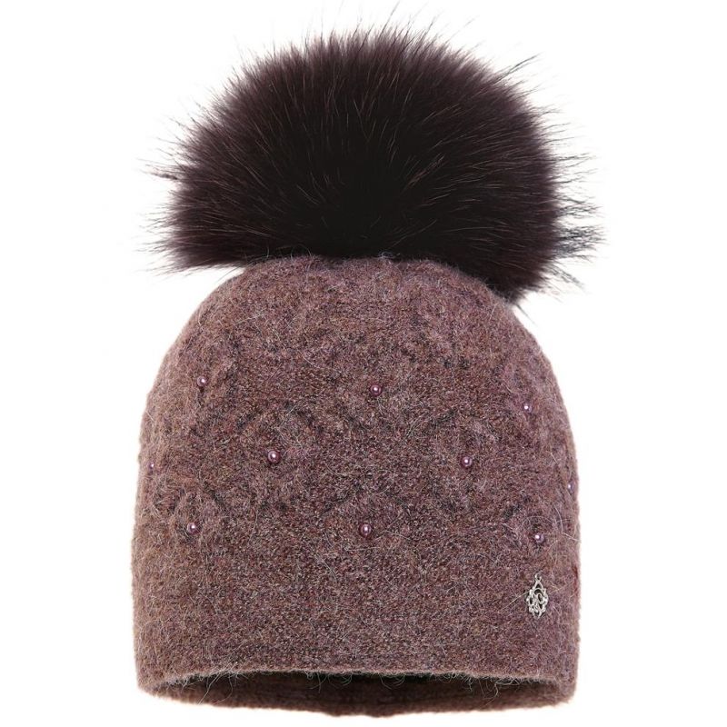 Czapka damska Negra Brąz